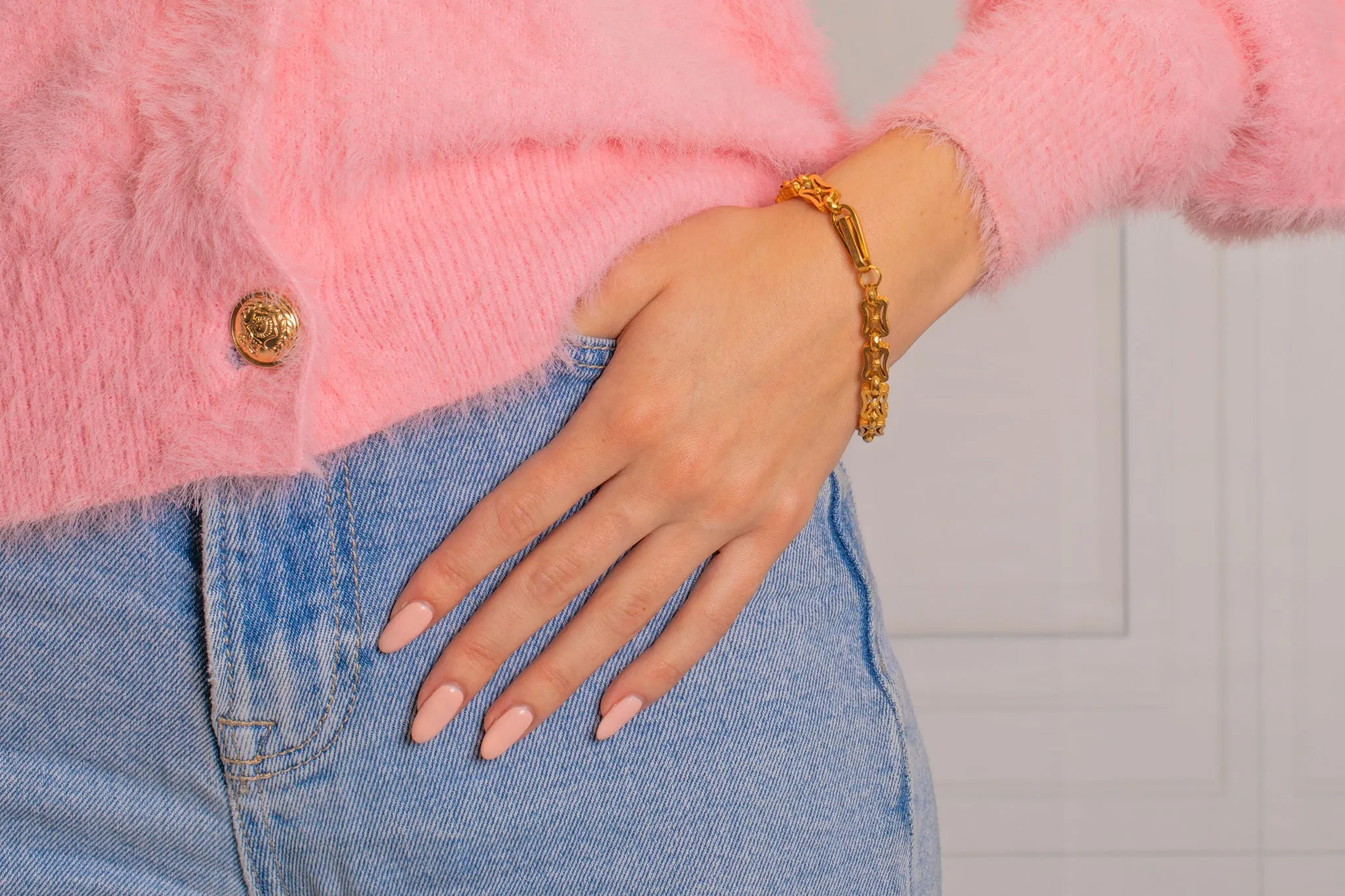 Antique 9ct Gold Fancy Bracelet