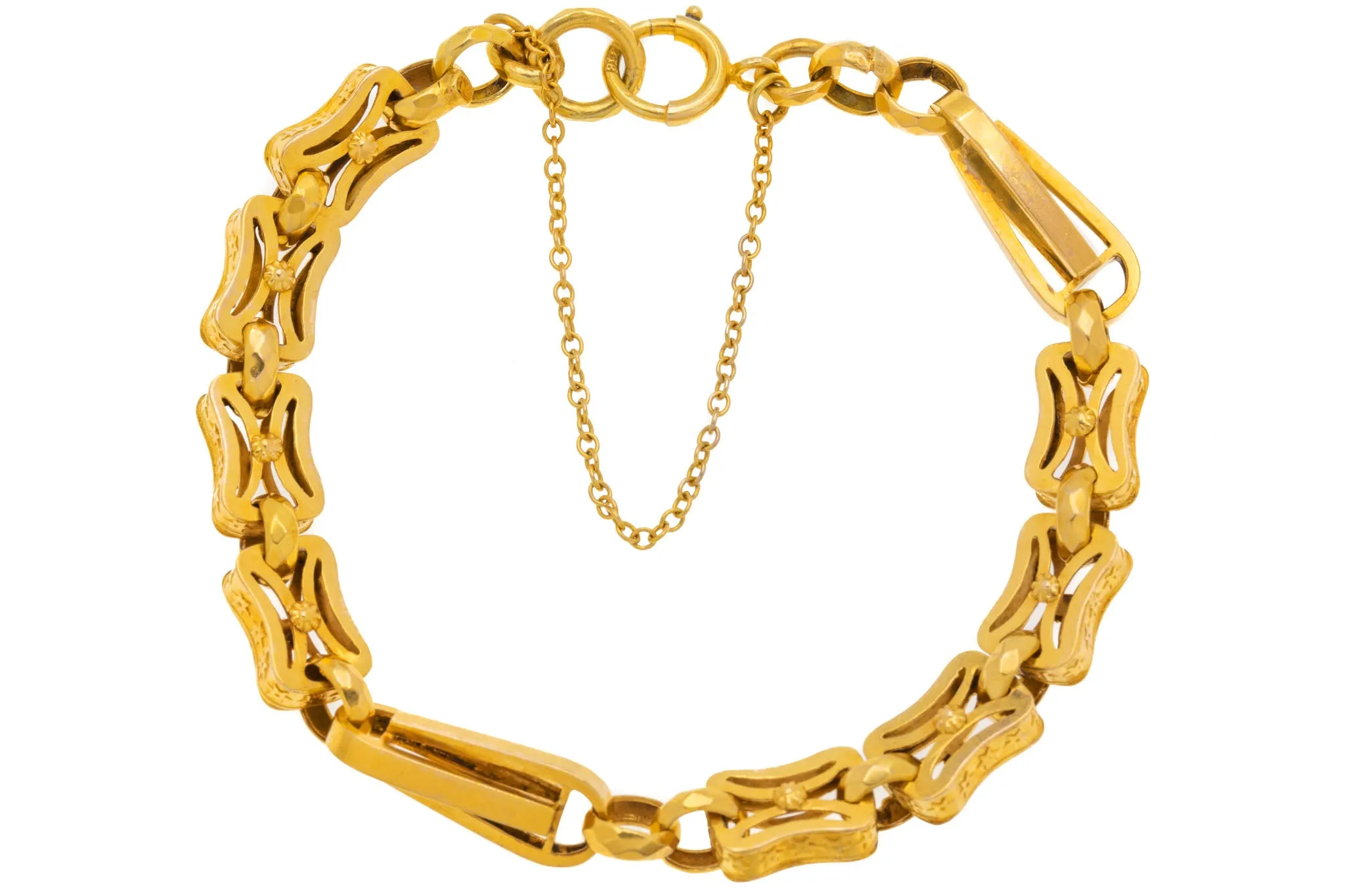Antique 9ct Gold Fancy Bracelet