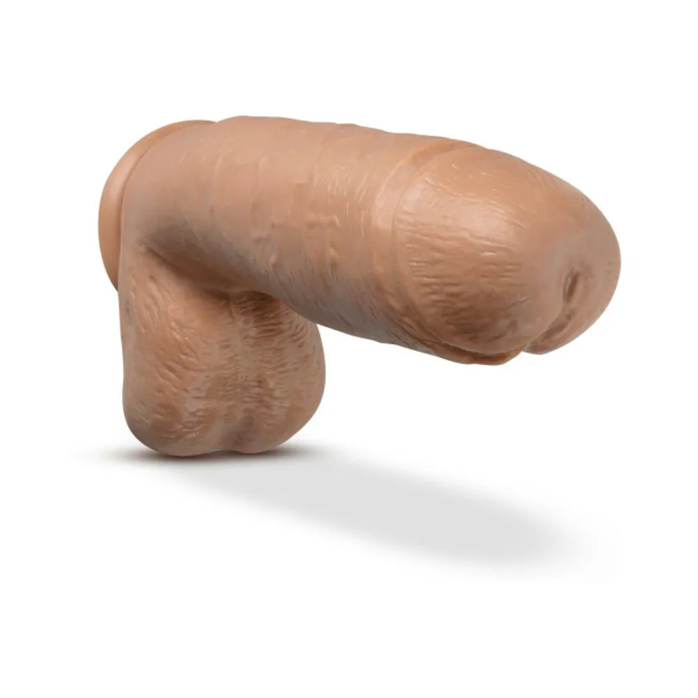 Au Naturel Huge 10 in. Posable Dual Density Dildo with Balls Tan
