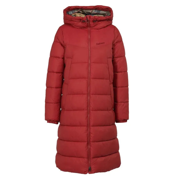 Barbour Ladies Buckton Quilt Jacket - Dark Red/Dress