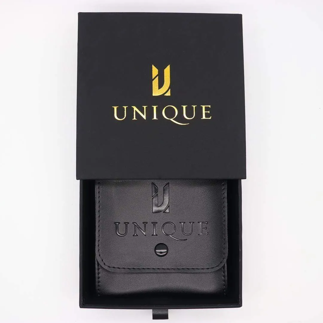 Black and Gold Bravura Leather Nail