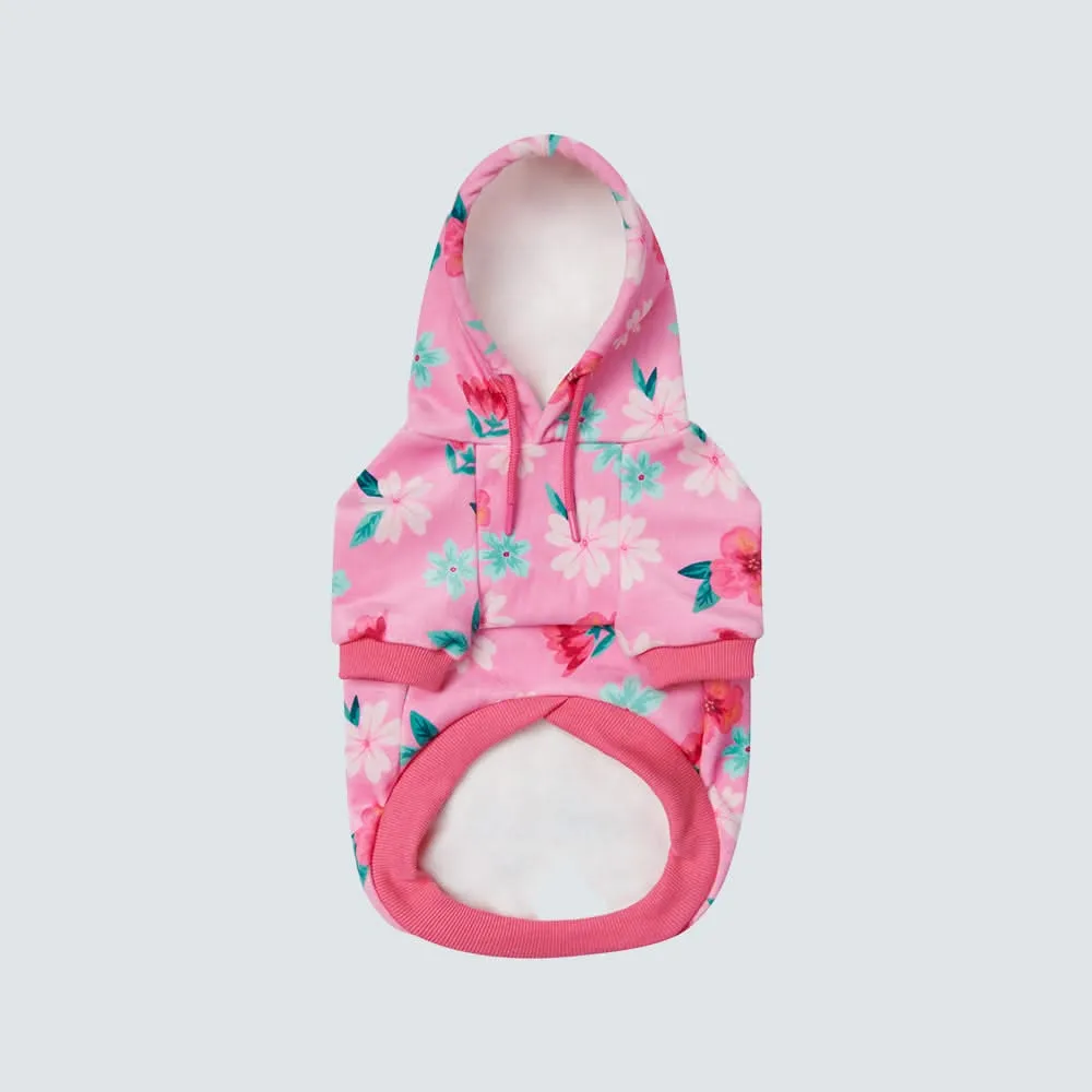 Blossom Dog Hoodie - Pink