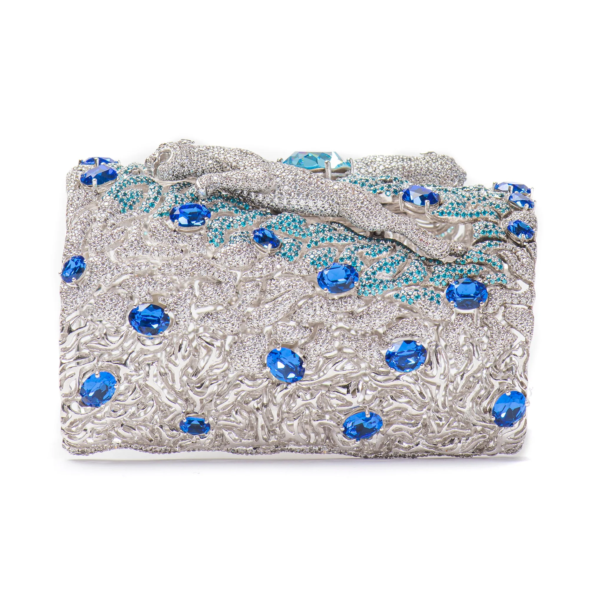 Blue Sapphire 92.5 Silver Handcuff - Heart of the Blue Moon
