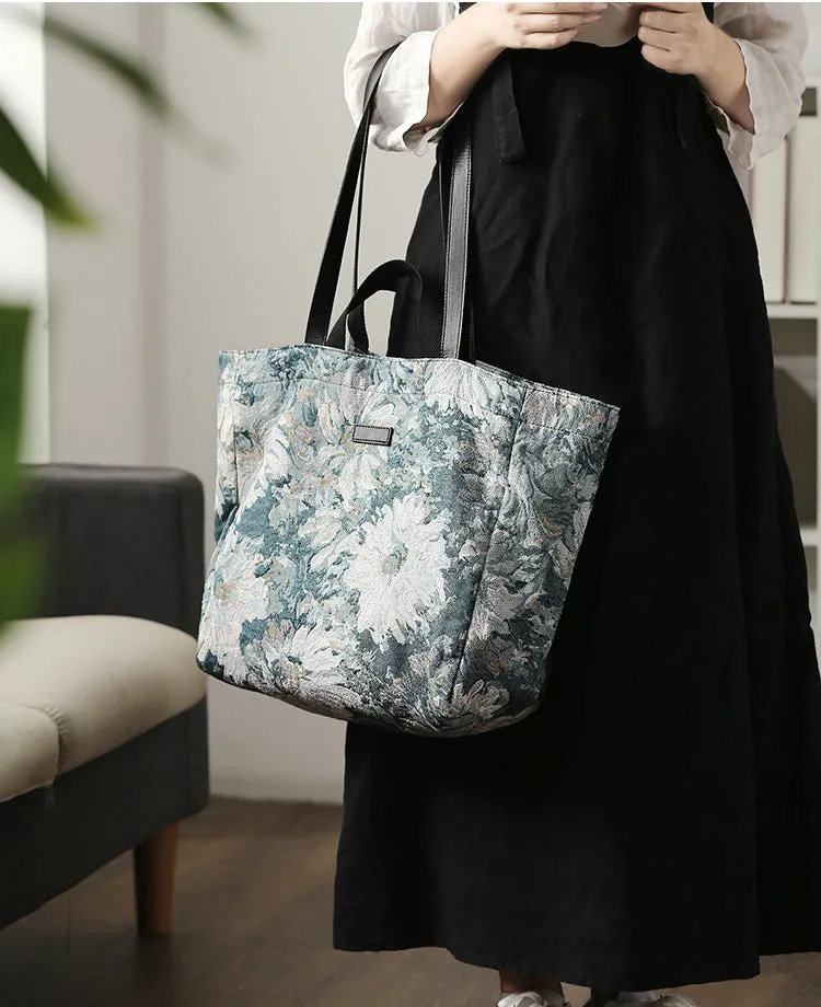 Boho Ladies Trendy Canvas Tote Bags Canvas Shoulder Handbag