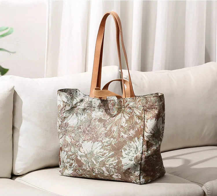 Boho Ladies Trendy Canvas Tote Bags Canvas Shoulder Handbag