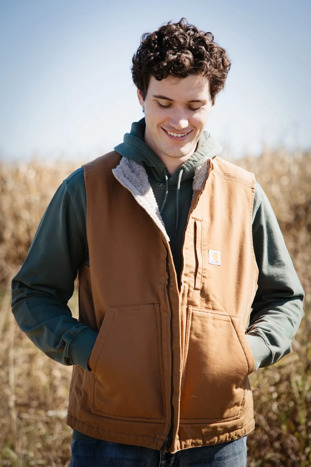 Carhartt Sherpa Insulated Vest for Men in Brown | 104277-BRN