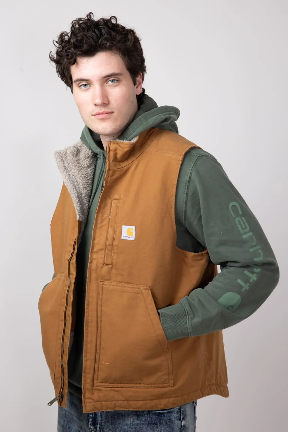 Carhartt Sherpa Insulated Vest for Men in Brown | 104277-BRN