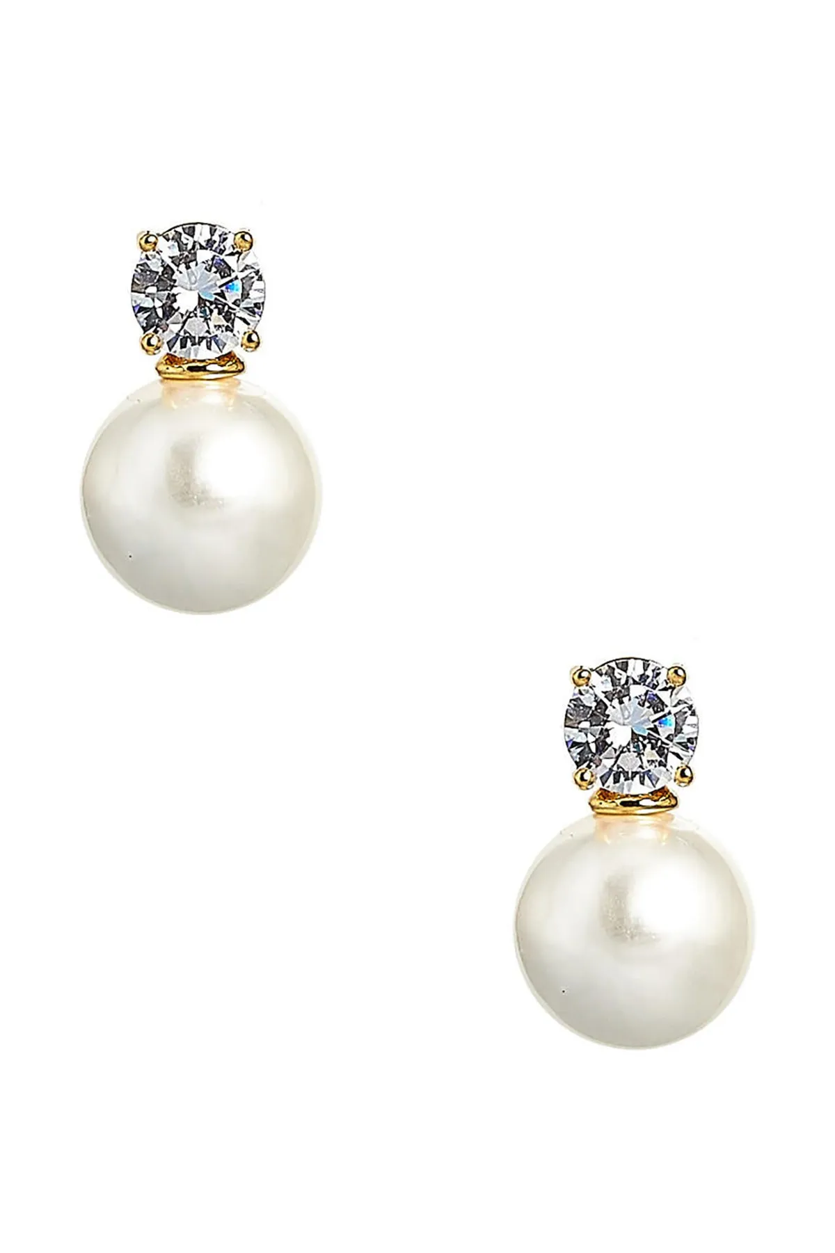 Carolyn - Big Rhinestone and Pearl Stud