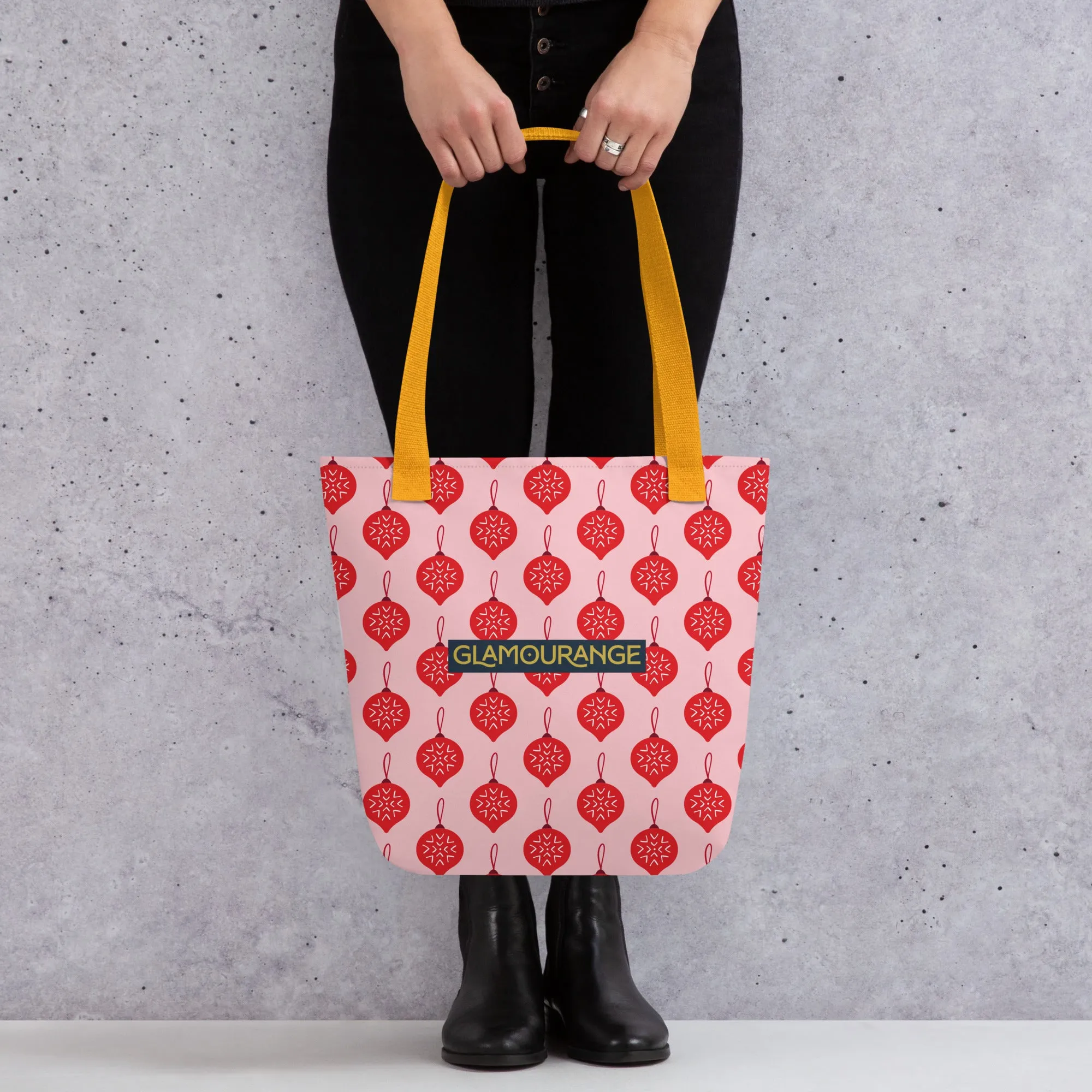 Christmas Tote Bag - Decoration (Glamourange Festive Pattern Christmas Tote Bags)