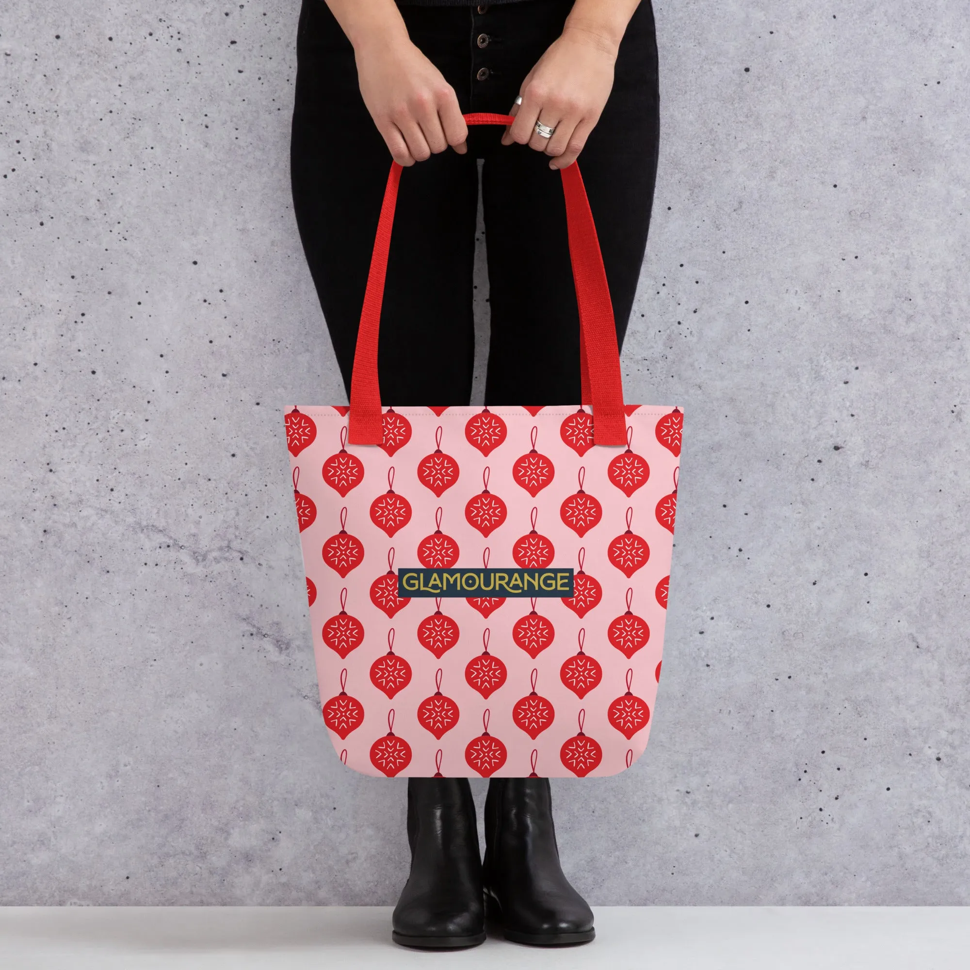 Christmas Tote Bag - Decoration (Glamourange Festive Pattern Christmas Tote Bags)