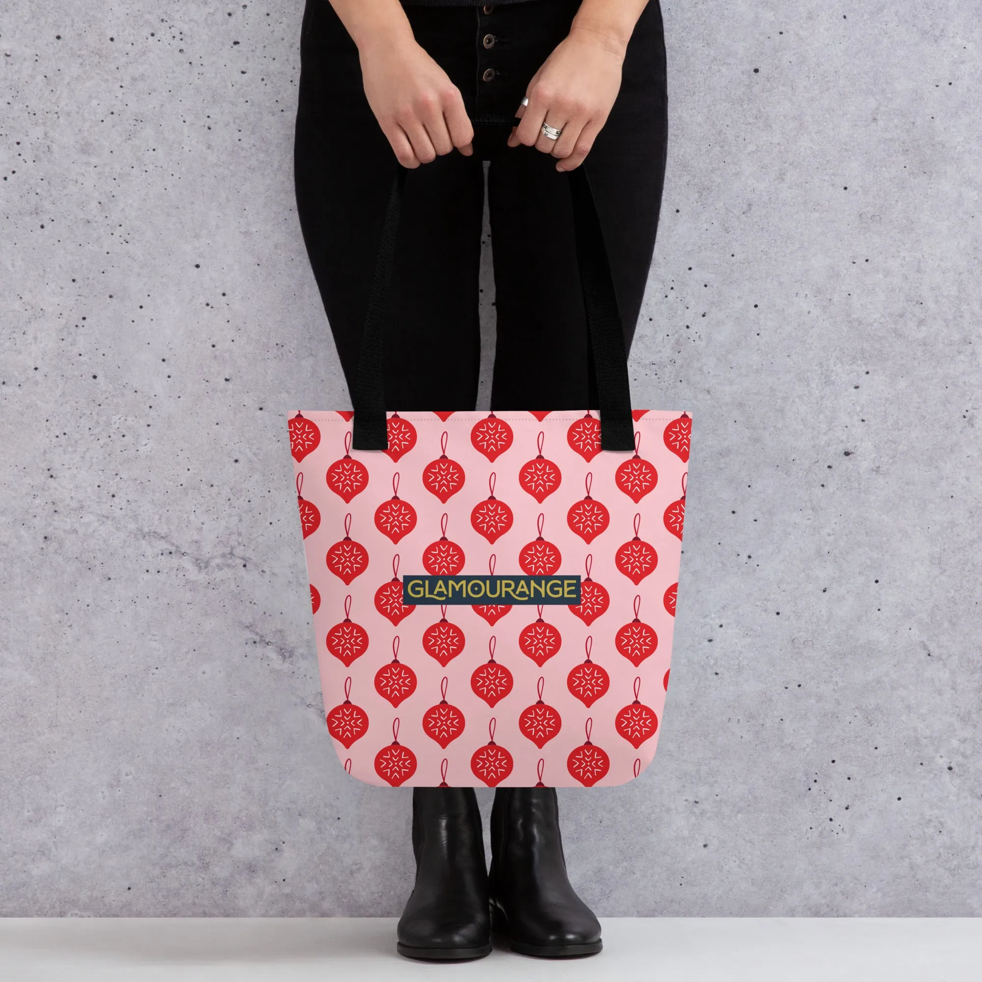 Christmas Tote Bag - Decoration (Glamourange Festive Pattern Christmas Tote Bags)