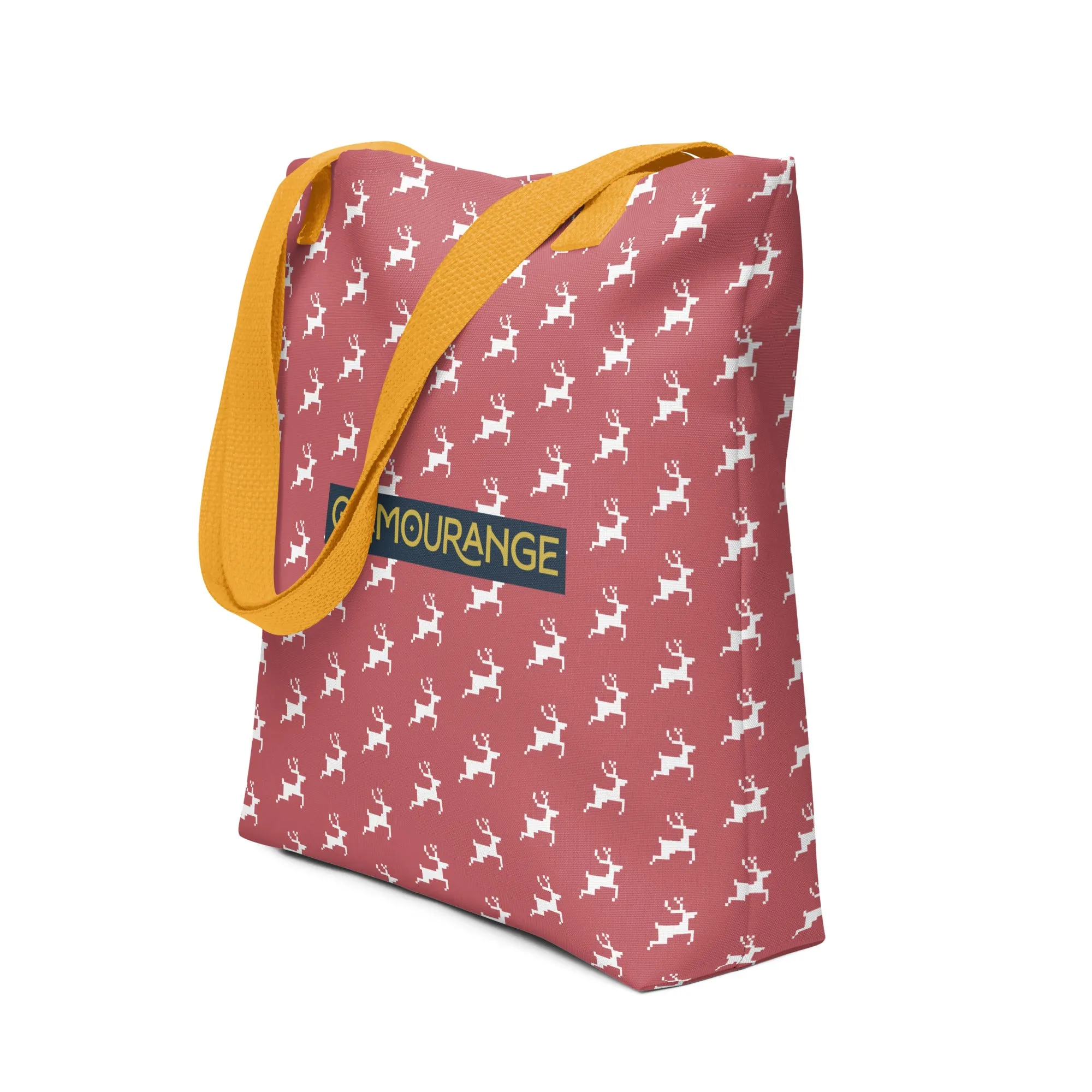 Christmas Tote Bag - Reindeer (Glamourange Festive Pattern Christmas Tote Bags)