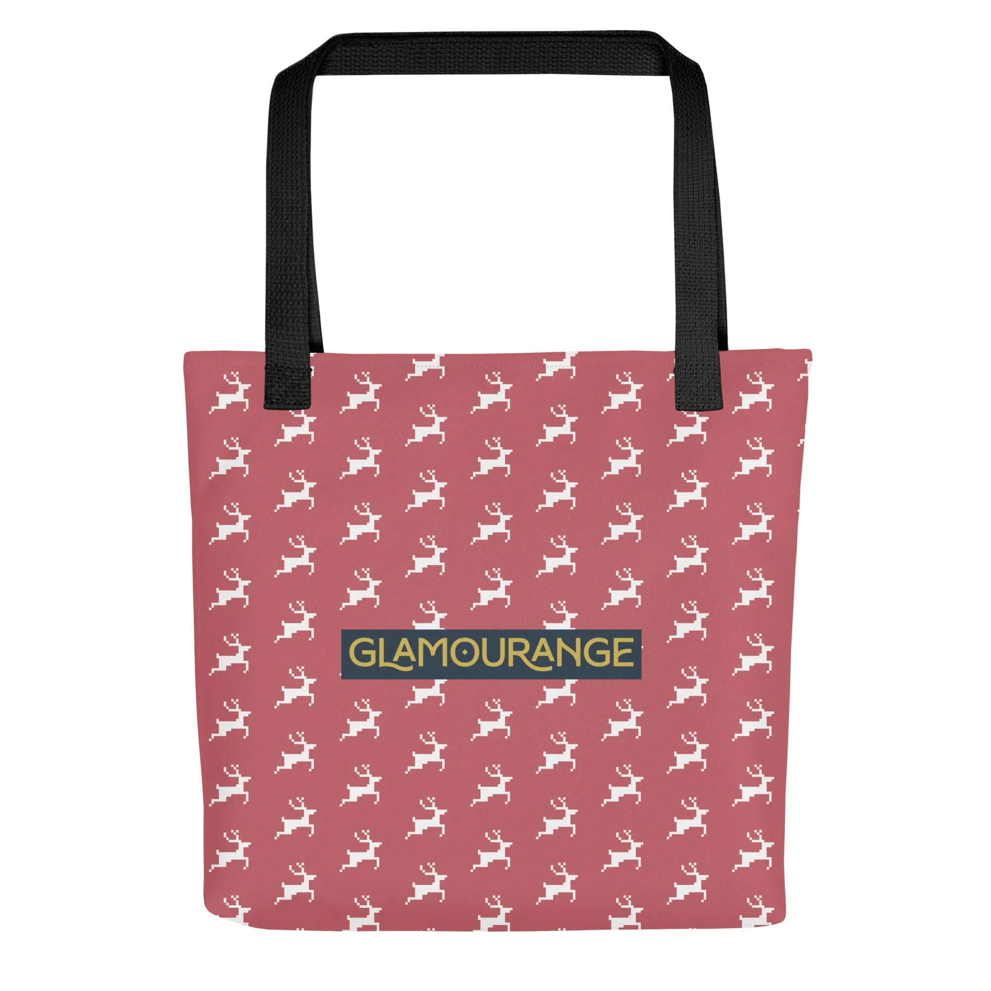 Christmas Tote Bag - Reindeer (Glamourange Festive Pattern Christmas Tote Bags)