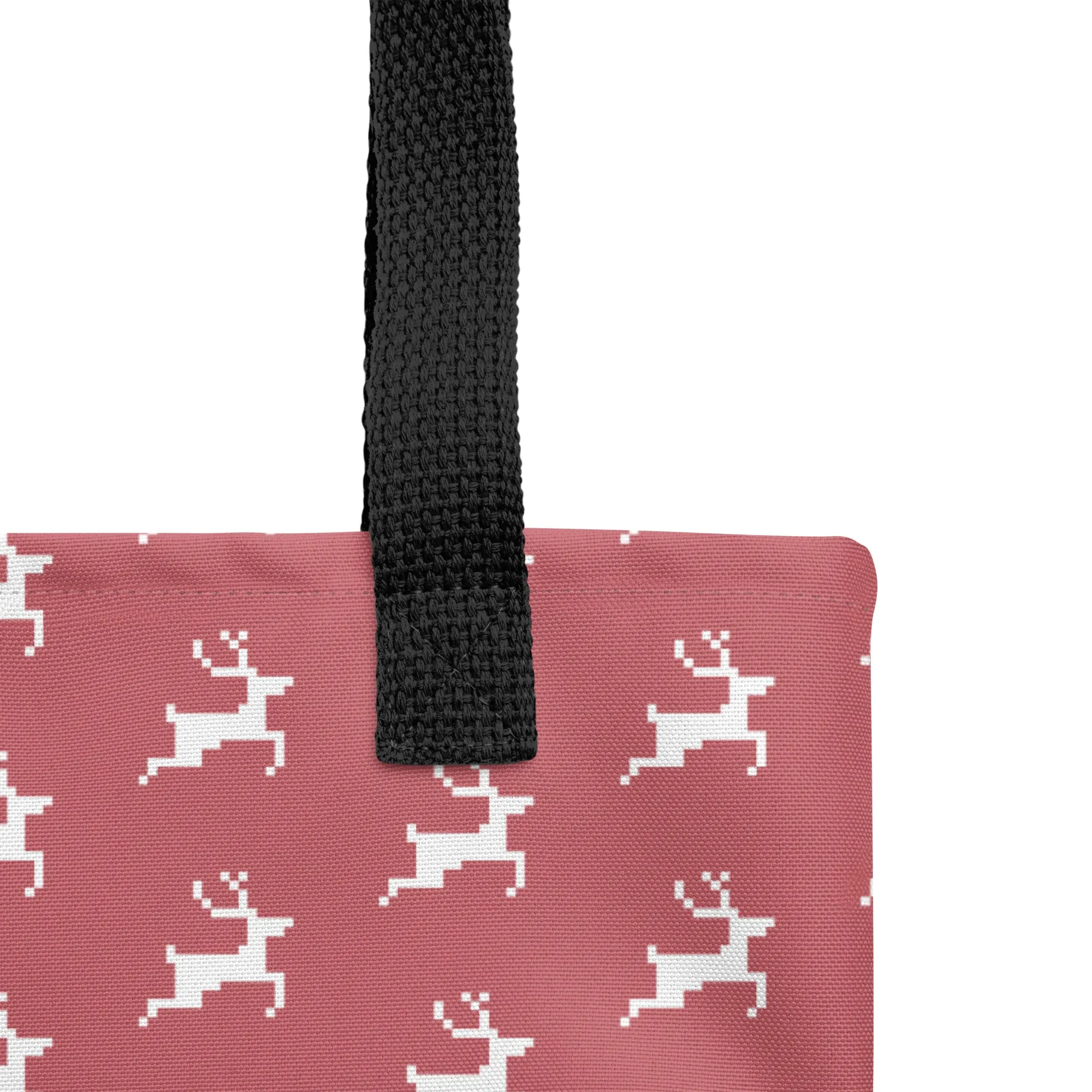 Christmas Tote Bag - Reindeer (Glamourange Festive Pattern Christmas Tote Bags)