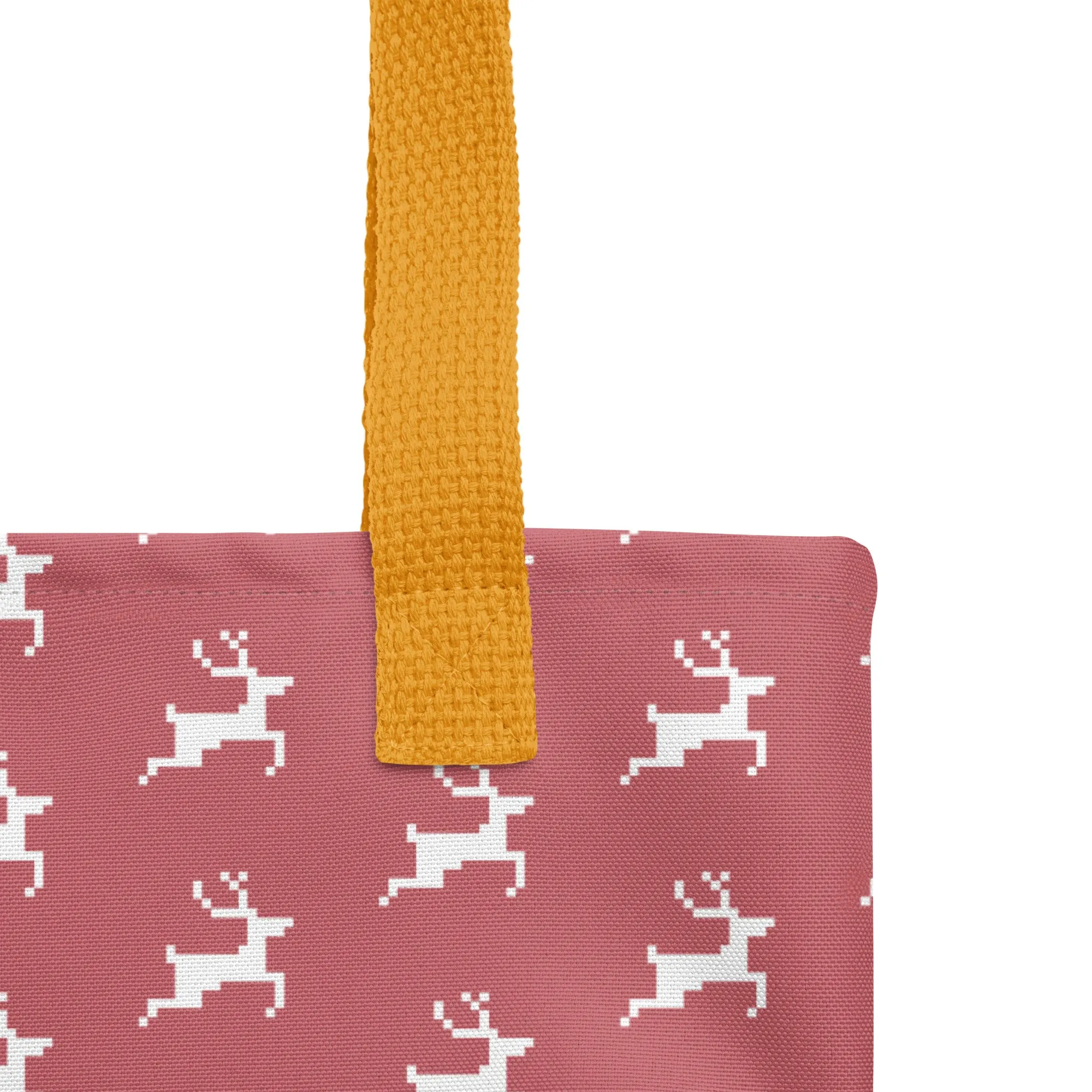 Christmas Tote Bag - Reindeer (Glamourange Festive Pattern Christmas Tote Bags)