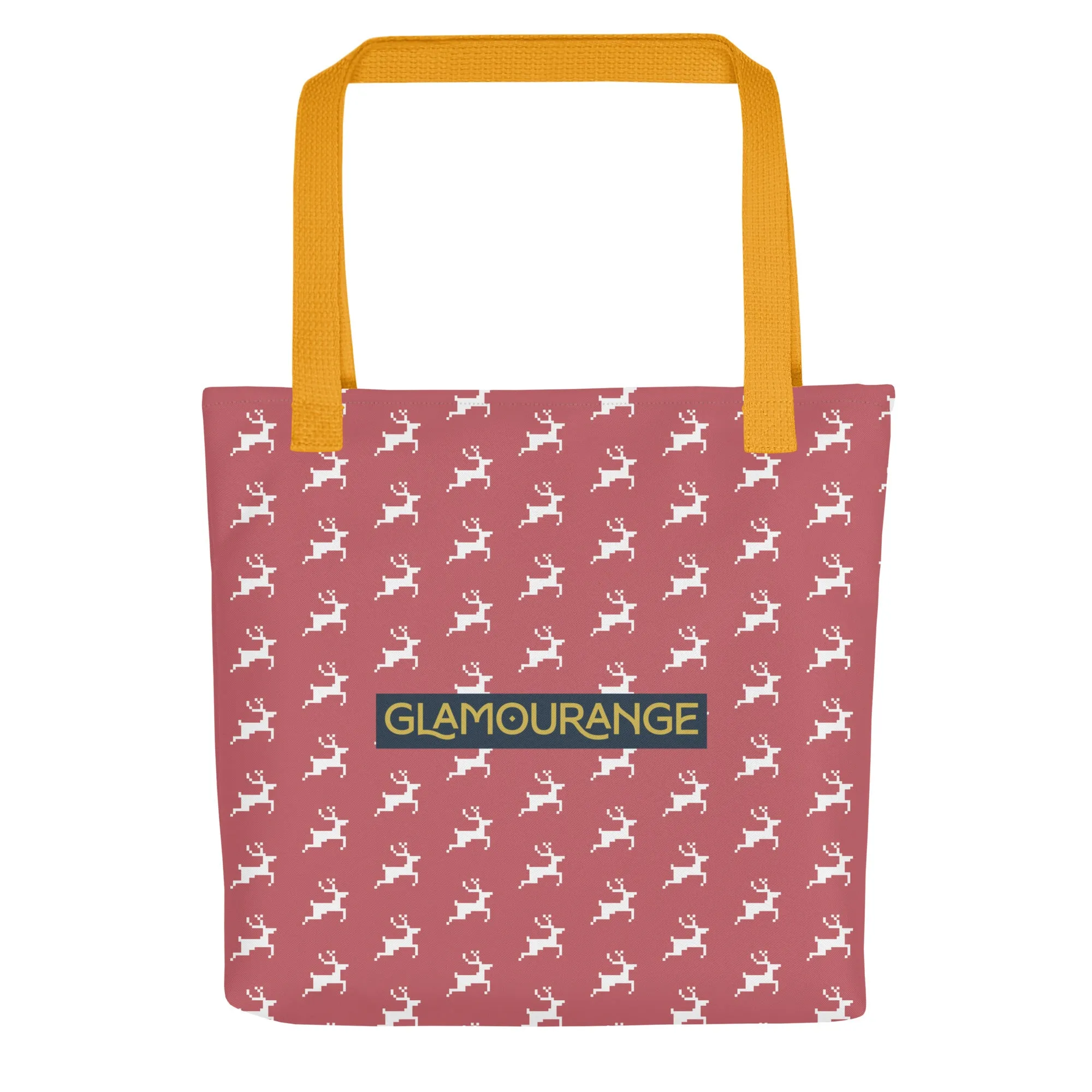 Christmas Tote Bag - Reindeer (Glamourange Festive Pattern Christmas Tote Bags)