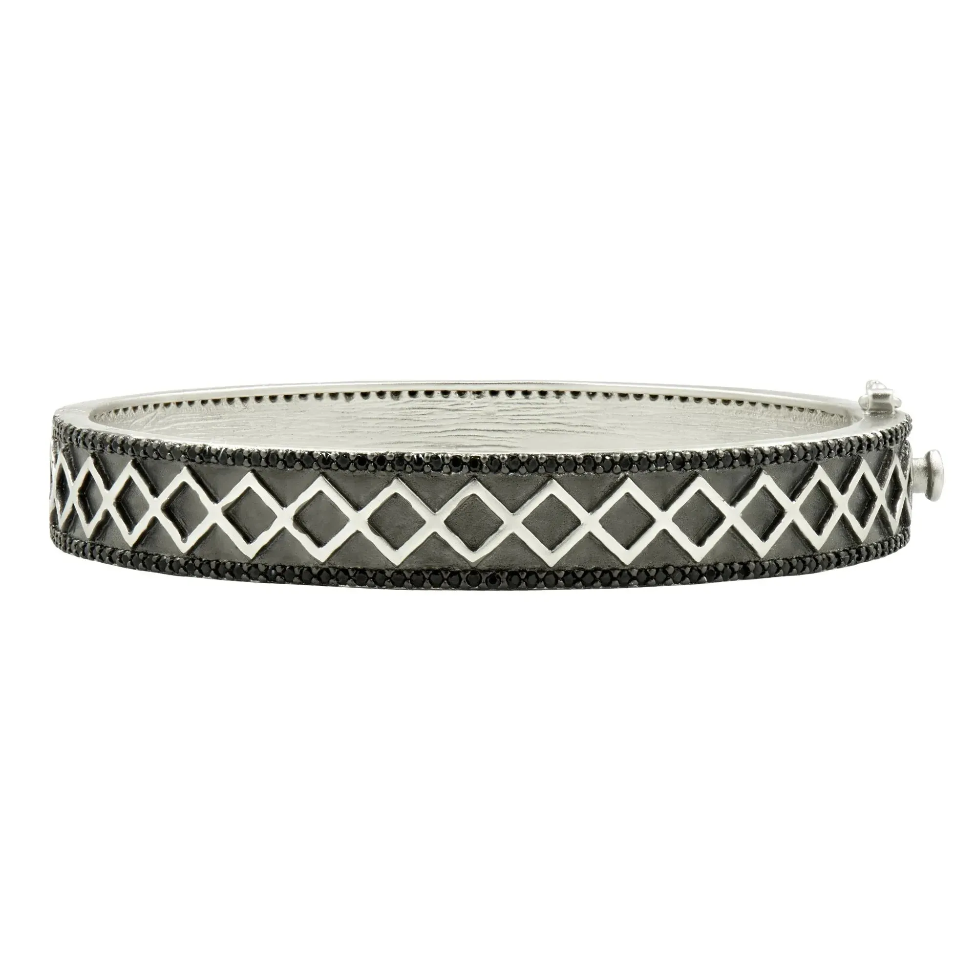 Criss Cross and Pavé Hinge Bangle