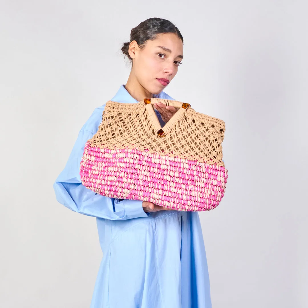 Crochet and woven straw handbags wholesale