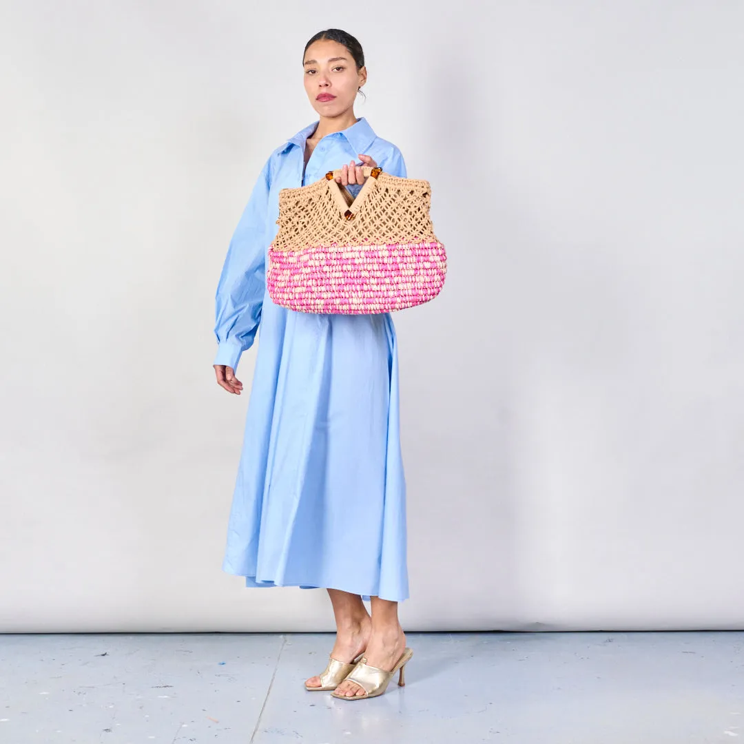 Crochet and woven straw handbags wholesale