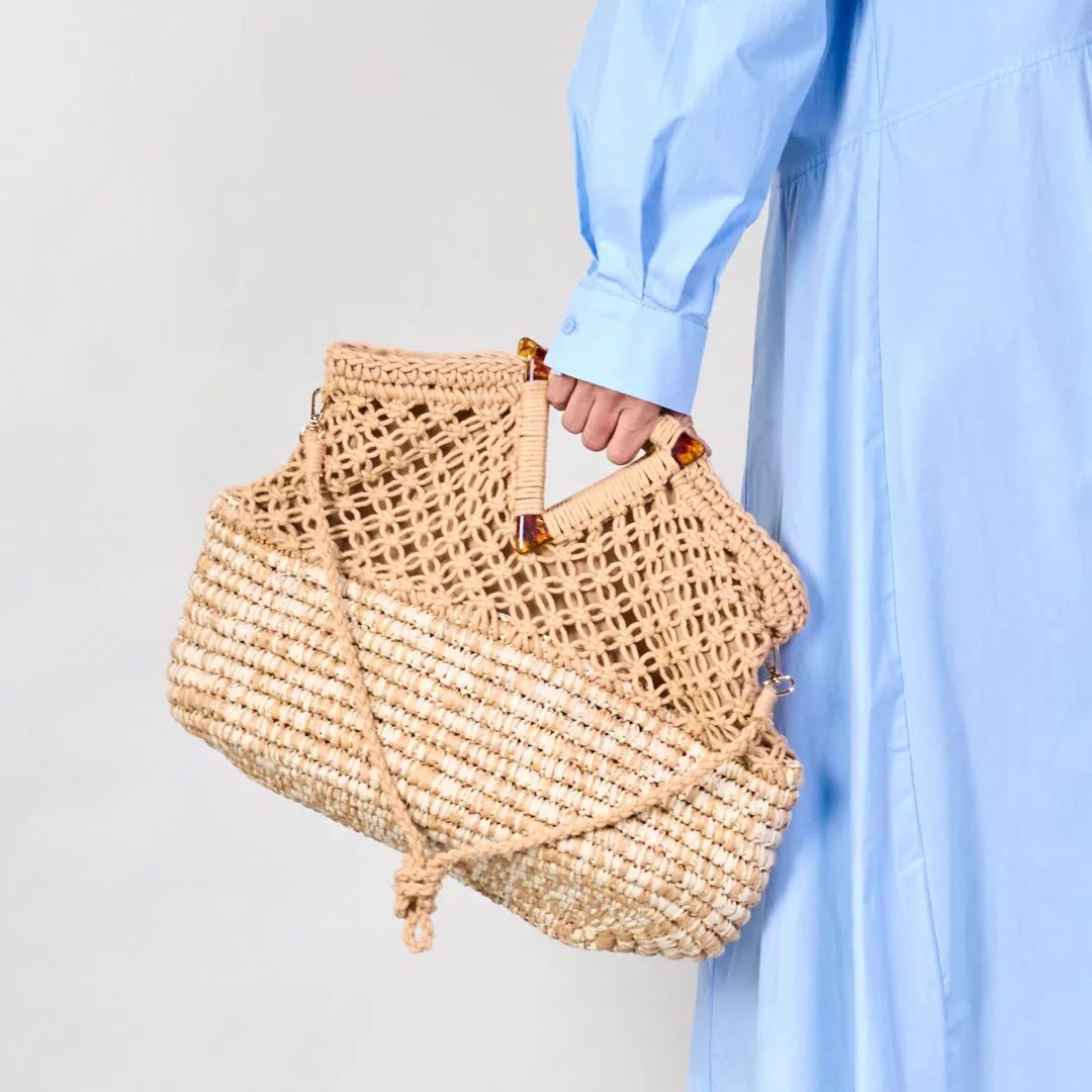 Crochet and woven straw handbags wholesale