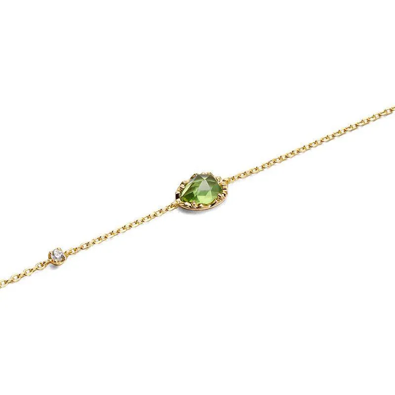 Crystal Charm Sterling Silver Bracelet