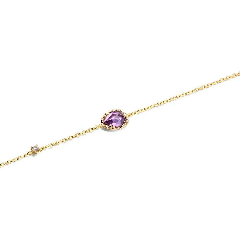 Crystal Charm Sterling Silver Bracelet