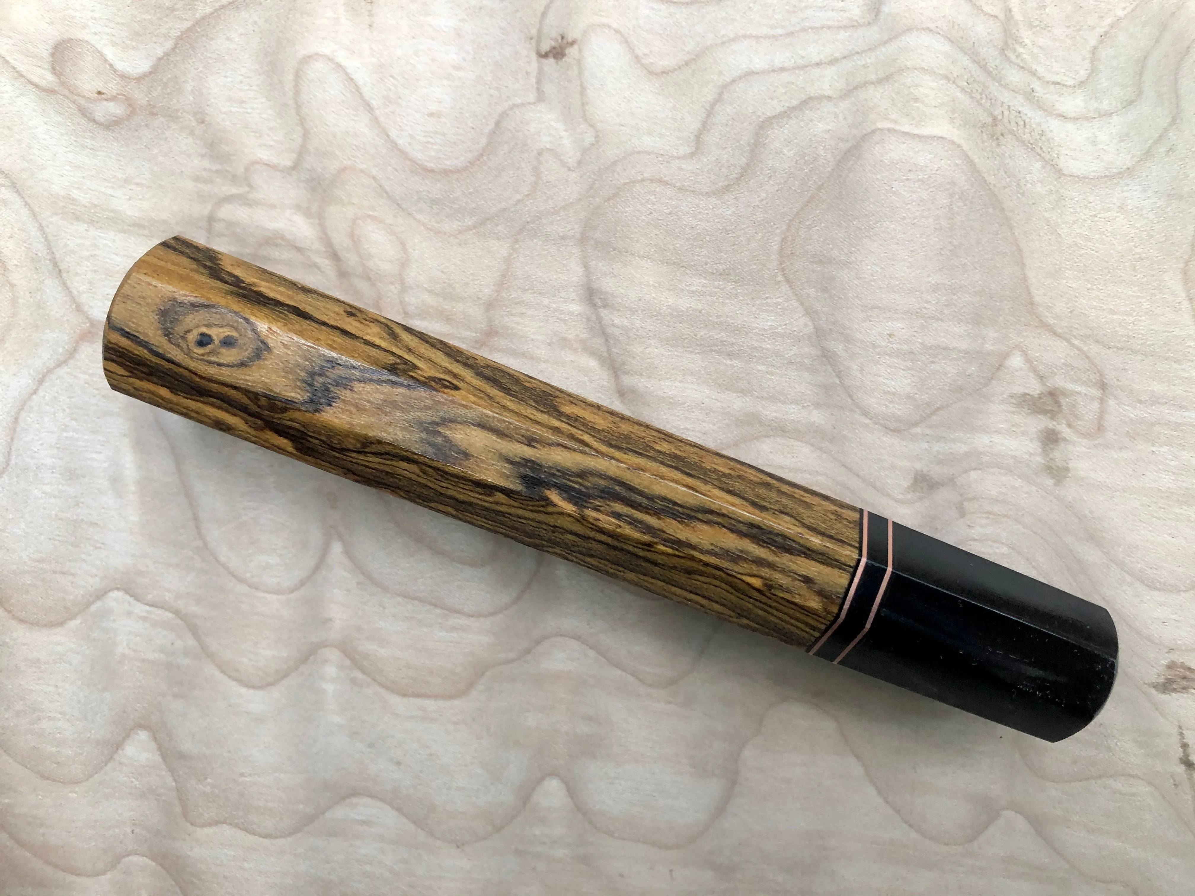 Custom Japanese Knife Handle - Bocote and Horn