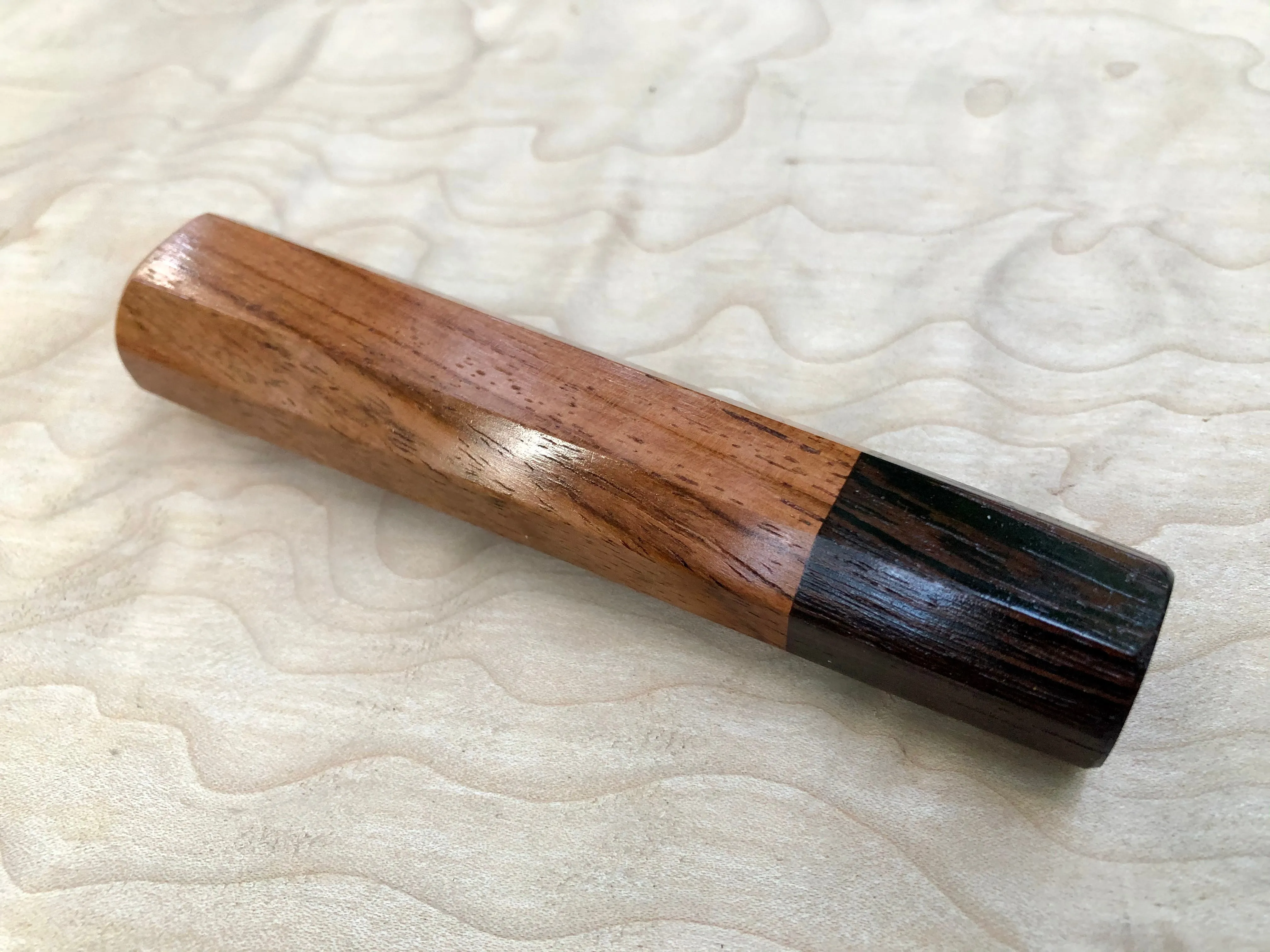 Custom Japanese Knife Handle (Wa Handle) - Yucatán Rosewood and Wenge