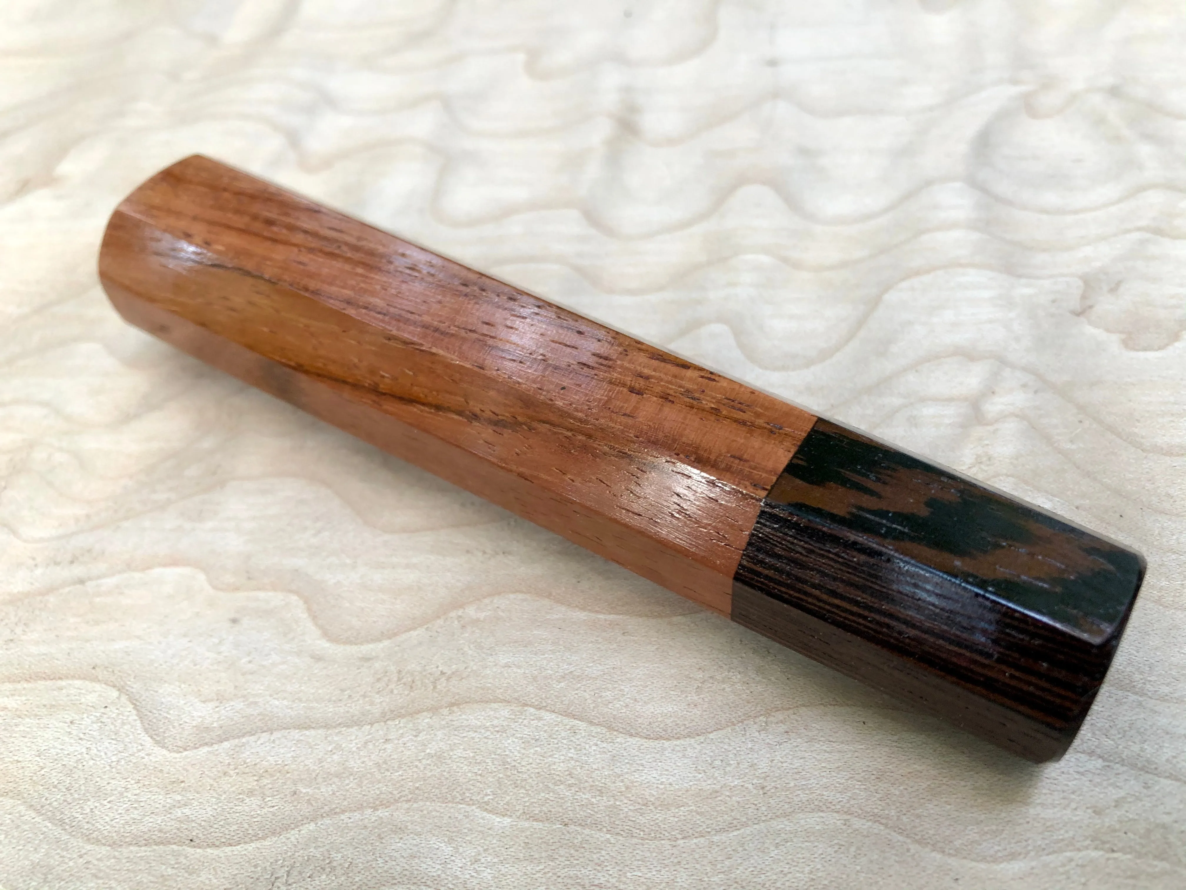 Custom Japanese Knife Handle (Wa Handle) - Yucatán Rosewood and Wenge