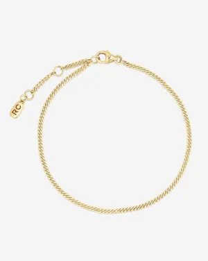 Diamond Cut Curb Chain Bracelet