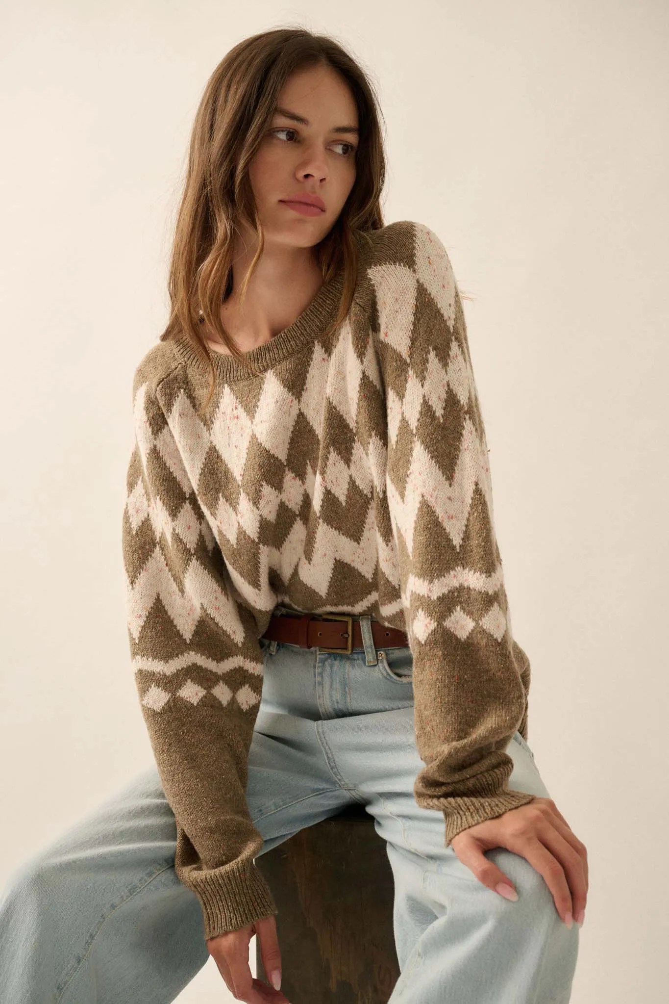 Double Diamond Confetti Argyle Sweater