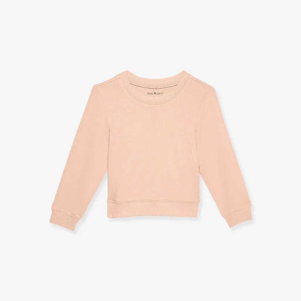 Dusty Blush French Terry Pullover Sweatshirt