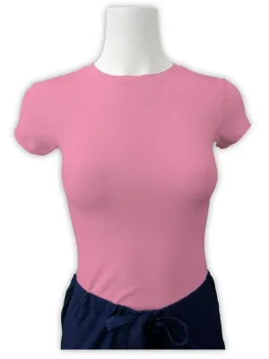 Flexibilitee Women's Crew Neck Short Sleeve Tee | Baby Pink