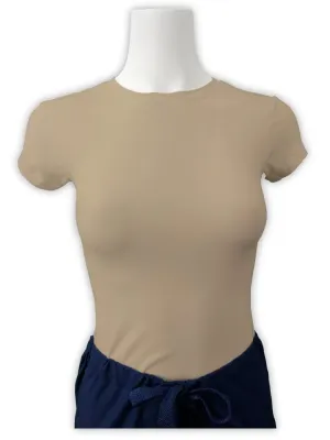Flexibilitee Women's Crew Neck Short Sleeve Tee | Khaki