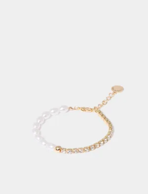 Gigi Glass Pearl Bracelet