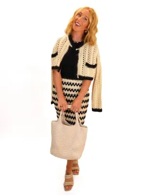 Hooked On You Crochet Knit Sweater