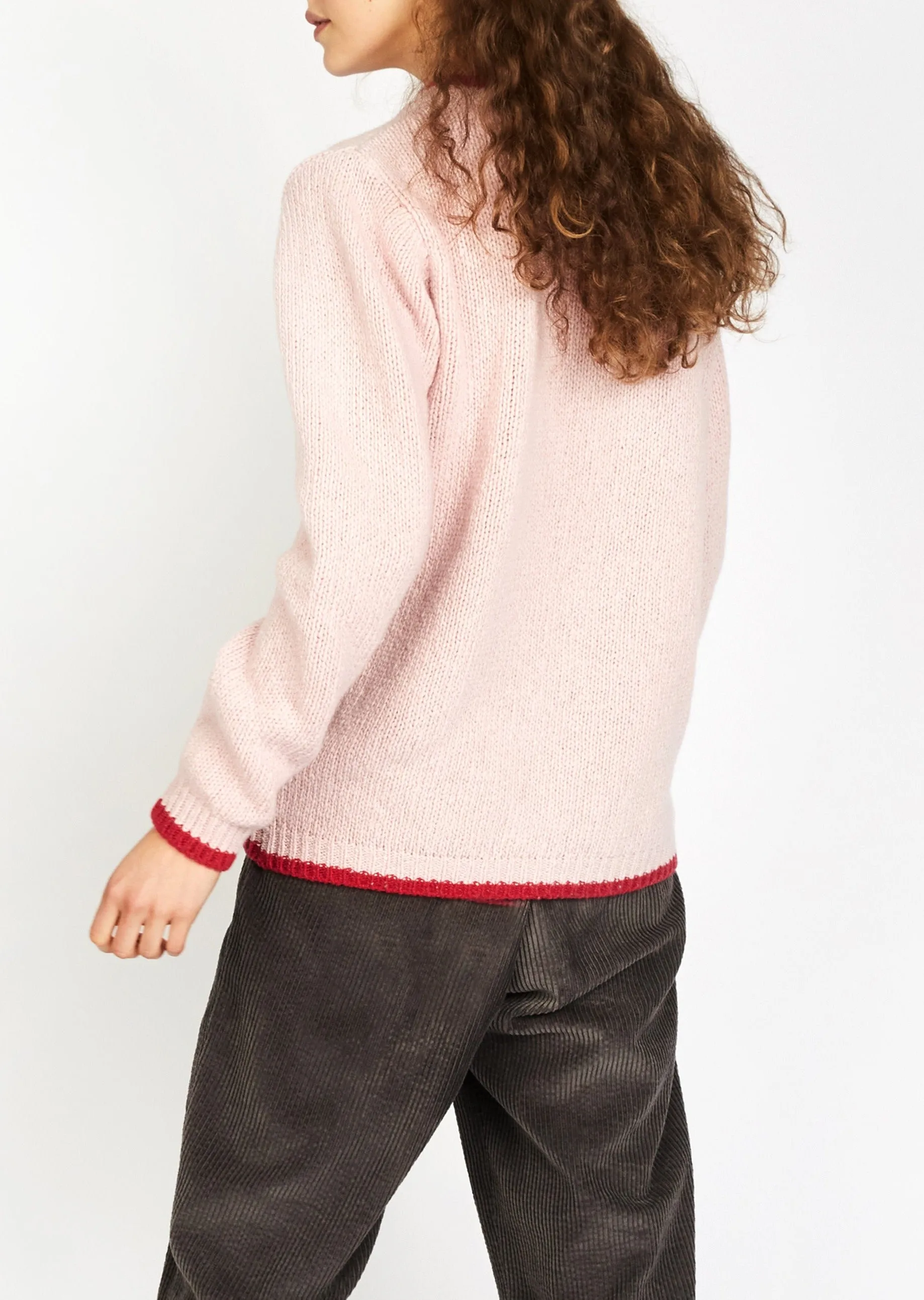 IrelandsEye Slaney Crew Neck Sweater | Pink Mist