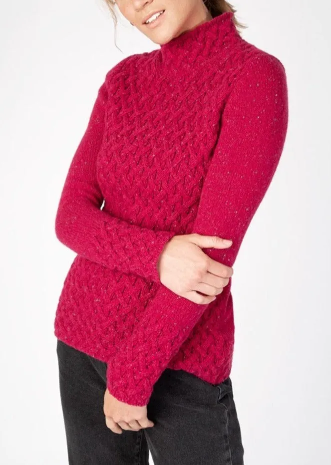 IrelandsEye Women's Trellis Aran Sweater | Bramble Berry