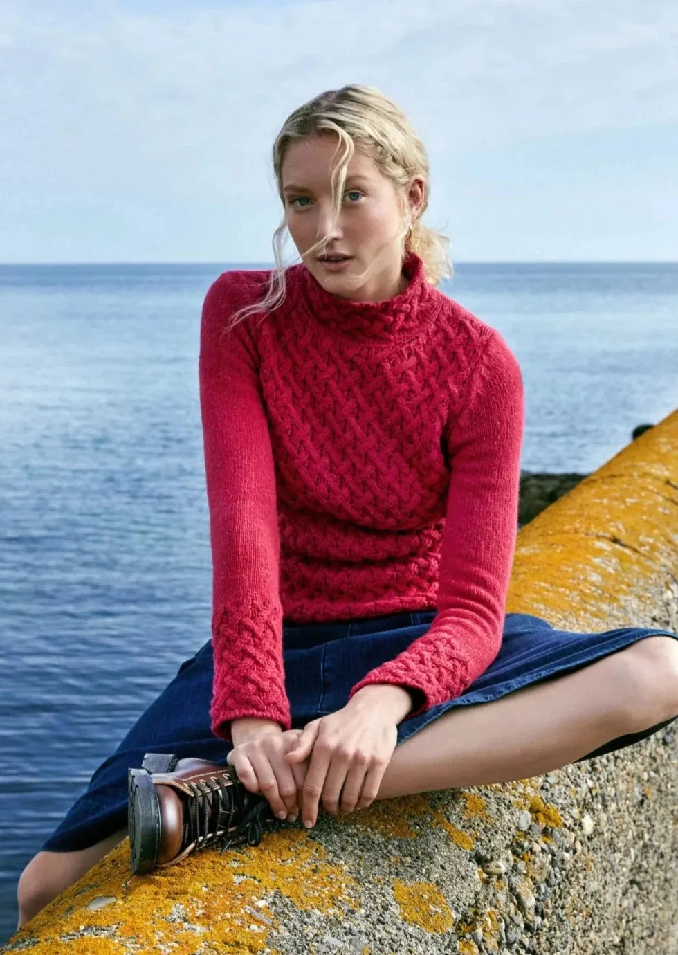 IrelandsEye Women's Trellis Aran Sweater | Bramble Berry