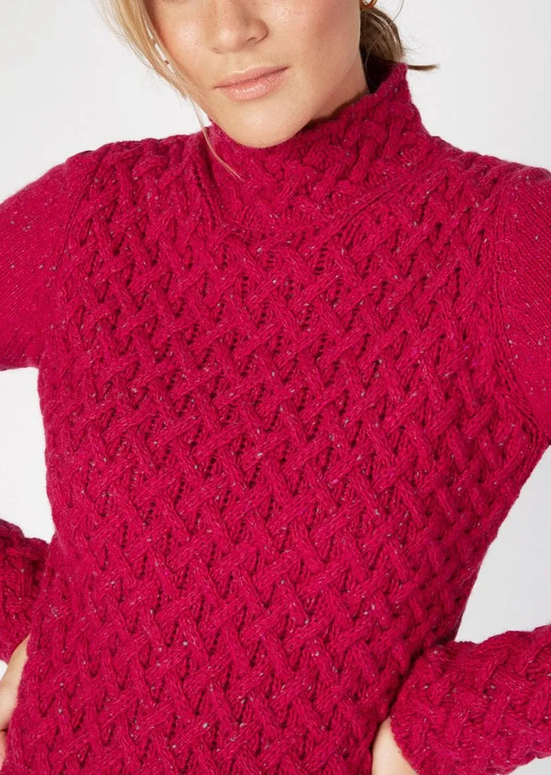 IrelandsEye Women's Trellis Aran Sweater | Bramble Berry