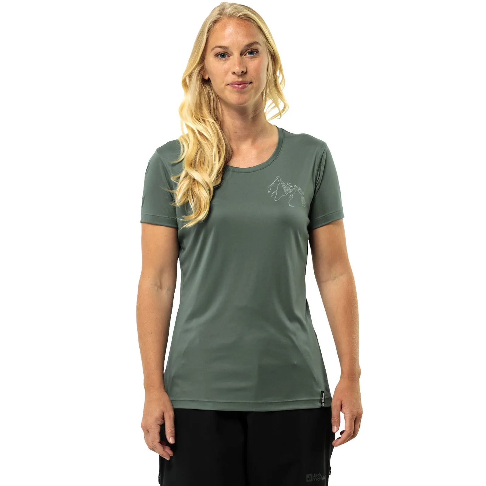 Jack Wolfskin Womens Peak Graphic Short Sleeve T-Shirt