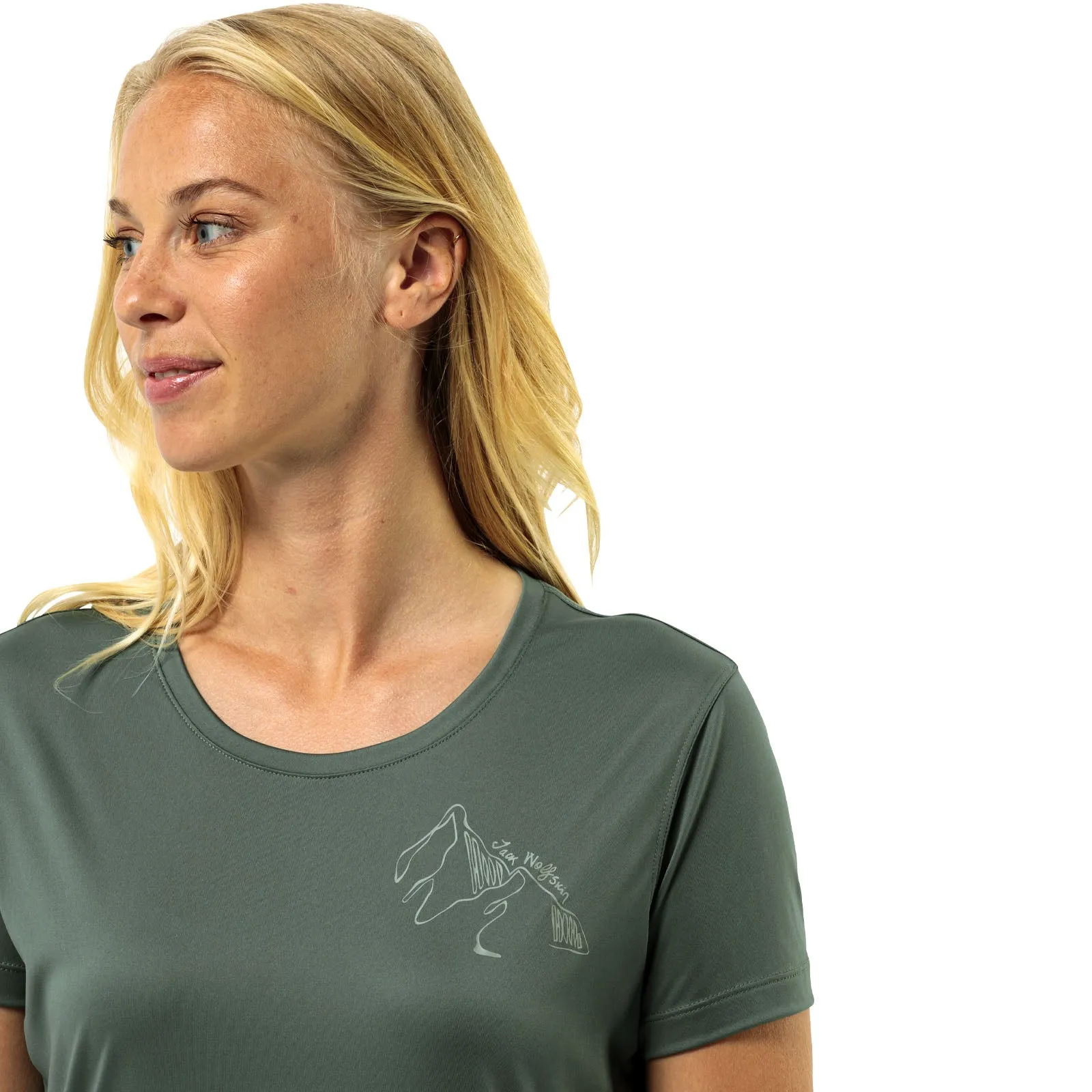 Jack Wolfskin Womens Peak Graphic Short Sleeve T-Shirt