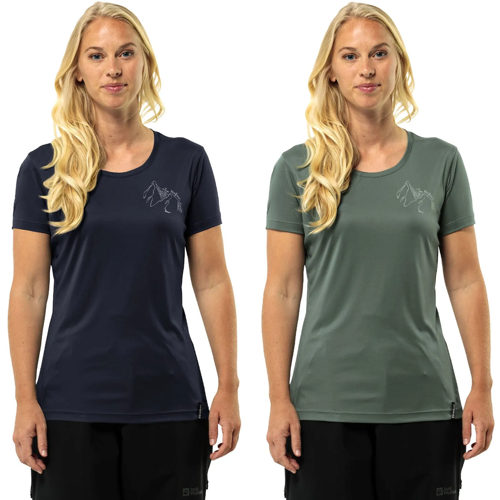 Jack Wolfskin Womens Peak Graphic Short Sleeve T-Shirt