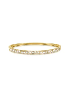 Kennedy Baguette Diamond Bangle 14k
