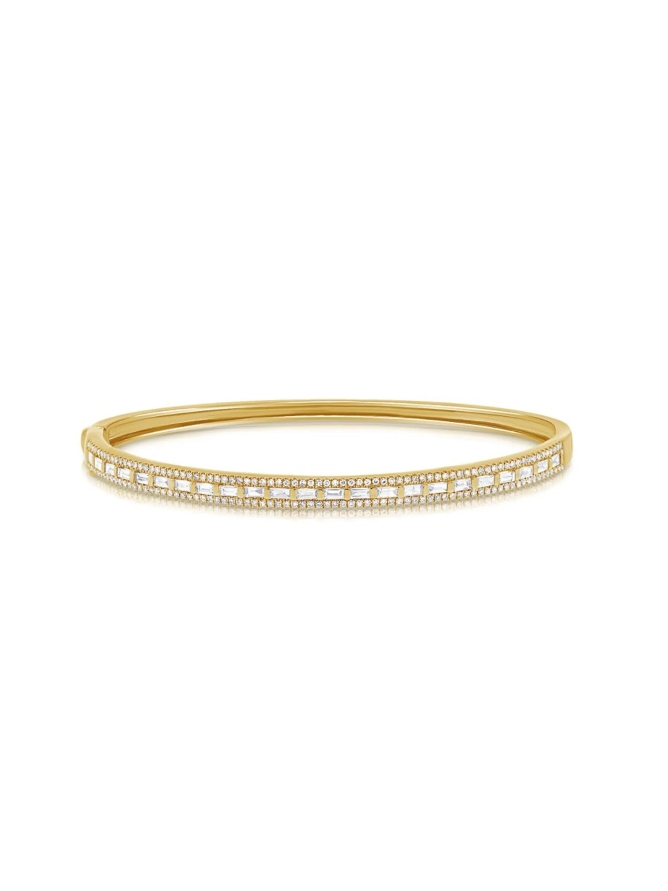 Kennedy Baguette Diamond Bangle 14k