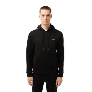 Lacoste Classic Fit Branded Stripes Zip-Up Hoodie -  Men’s
