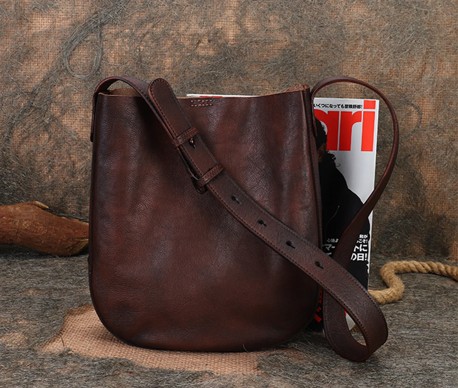 Ladies Trendy Shoulder Bags Genuine Leather Tote Bags For Women