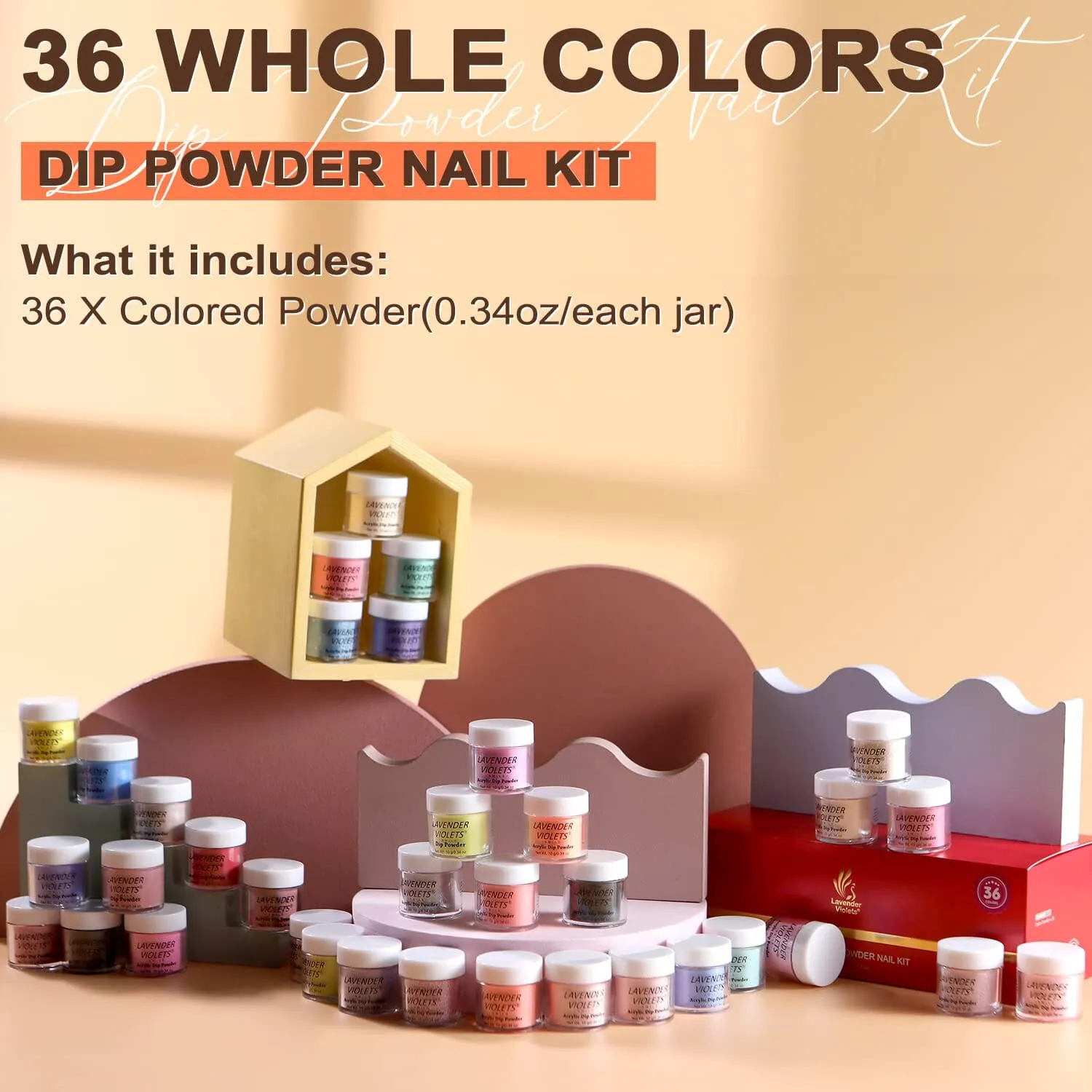 Lavender Violets 36 Colors Dip Powder Nail Kit