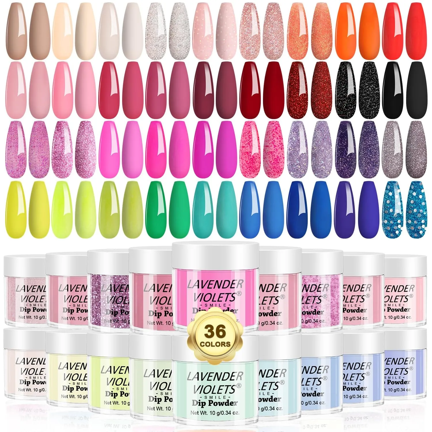 Lavender Violets 36 Colors Dip Powder Nail Kit
