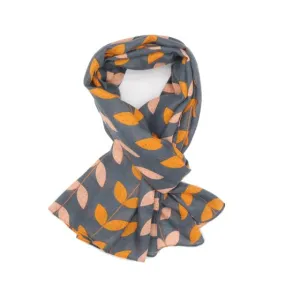 Leaf Lines Scarf Denim